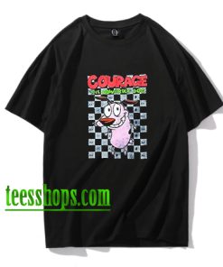 Cartoon Network - Courage The Cowardly Dog Check Adult T-Shirt XX