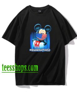 Mickey mouse quarantined American flag mask Disney shirt XX