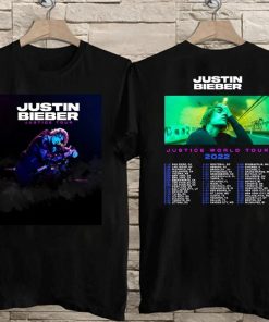 HOT 2022 Justin Bieber Justice World Tour North America T-Shirt AA