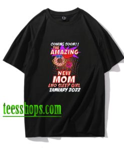 New Mom January 2022 Donut Pregnancy Baby Gender Reveal T-Shirt XX