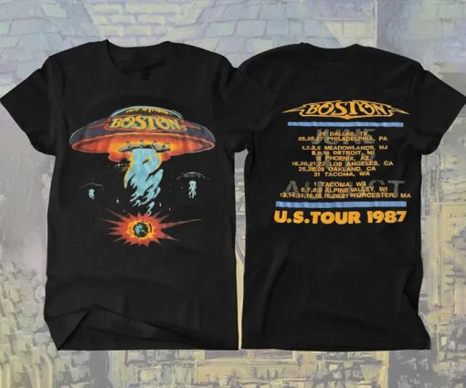 Rare Vintage 1987 Boston Rock Band Concert Tour T-Shirt AA