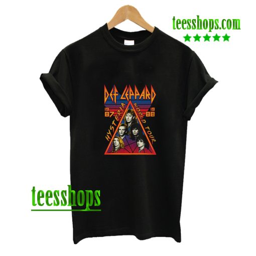 Classic Def Leppard Hysteria Tour 80s Rock Music T Shirt AA