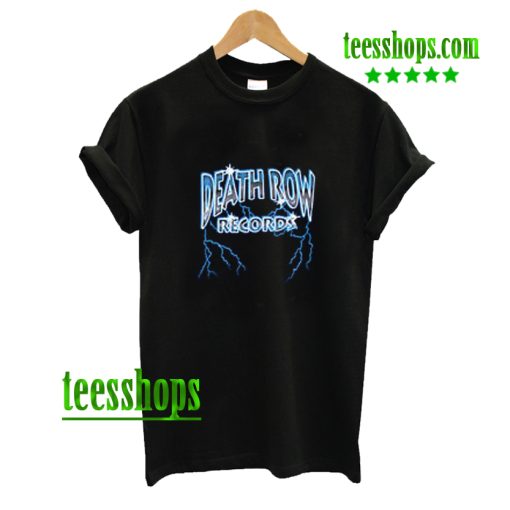 Death Row Records Lightning Mens Black T Shirt AA