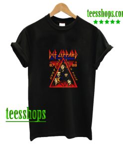 Def Leppard Hysteria Tour 80s Rock Music T Shirt AA