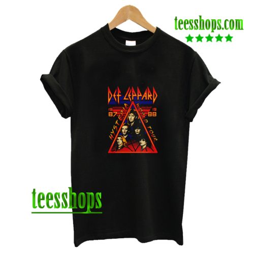 Def Leppard Hysteria Tour 80s Rock Music T Shirt AA