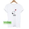 Heart sitting snoopy T Shirt AA