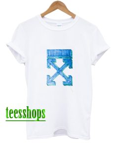 Off White Blue T Shirt AA