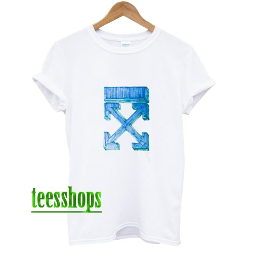 Off White Blue T Shirt AA