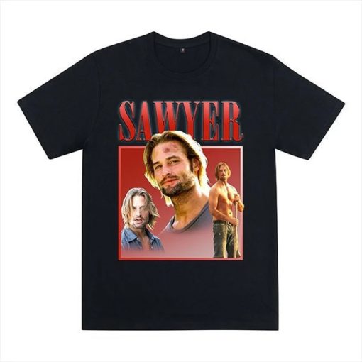 SAWYER From LOST Homage T-shirt AA