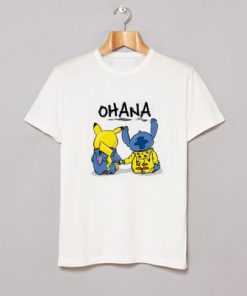 Ohana Pikachu and Stitch T-Shirt AA