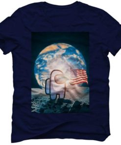 Among Us On The Moon T-Shirt AA
