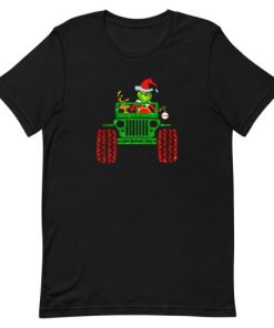 Grinch and Max Dog Driving Jeep Short-Sleeve Unisex T-Shirt AA