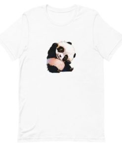 Cute Panda Short-Sleeve Unisex T-Shirt AA