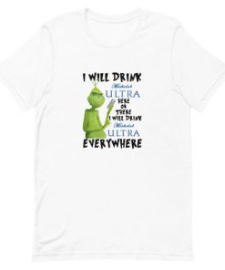Grinch I will drink Michelob Ultra everywhere Short-Sleeve Unisex T-Shirt AA