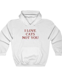 I Love Cats Not You Hoodie AA
