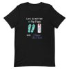 Life is better in flip flops with Michelob Ultra Short-Sleeve Unisex T-Shirt AA