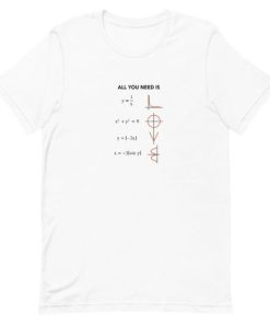 Math all you need is love Short-Sleeve Unisex T-Shirt AA