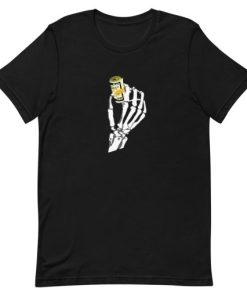 Skeleton Hand Holding A Stack of Money Short-Sleeve Unisex T-Shirt AA