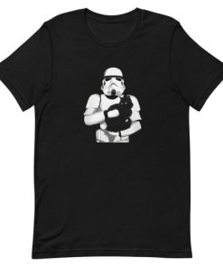 Stormtrooper hug black cat Short-Sleeve Unisex T-Shirt AA