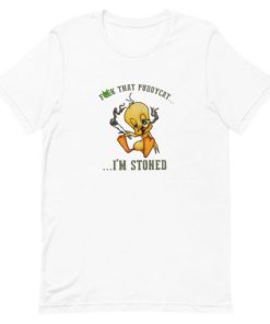Tweety fuck that puddycat Im stoned Short-Sleeve Unisex T-Shirt AA