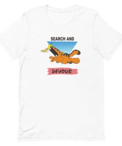 Vintage Garfield Search n Devour Short-Sleeve Unisex T-Shirt AA