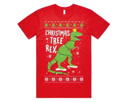 Christmas Tree Rex T-Rex T-shirt AA