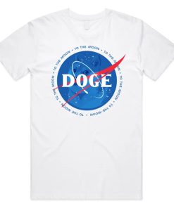 DOGE Coin The Moon Space T-Shirt AA