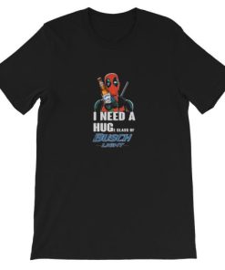 Deadpool I need a huge glass off Busch Light Short-Sleeve Unisex T-Shirt AA