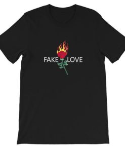 Fake Love Flame Rose Short-Sleeve Unisex T-Shirt AA