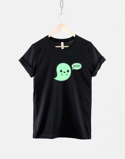 Kids Glow In The Dark Halloween Cute Ghost Boo Halloween T-Shirt AA