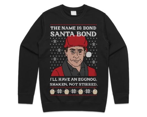 Michael Scott Santa Bond Christmas Sweater AA