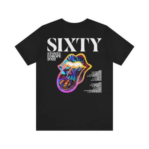 Rolling Stones 60th Anniversary 2022 Tour Unisex T-shirt BACK AA