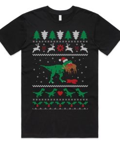 T-Rex Eating ReindeerT-shirt AA