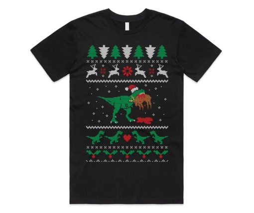 T-Rex Eating ReindeerT-shirt AA