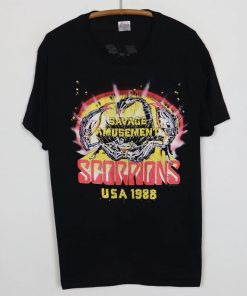 vintage 1988 Scorpions Savage Amusement Tour Shirt AA