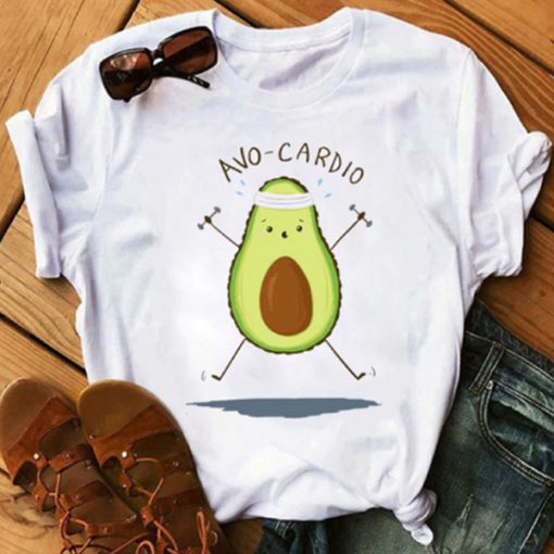 Avo-Cardio Avocado Graphic T-Shirts AA