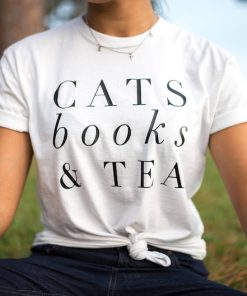 Cats Books and Tea T-Shirts AA