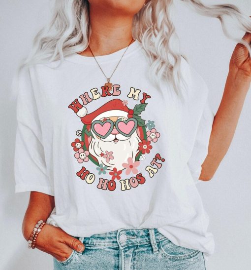 Groovy Retro Love Santa SHIRT AA