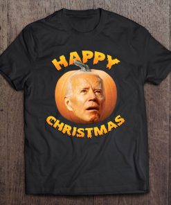 Funny Anti Joe Biden Happy Christmas Holiday Pumpkin Head SHIRT AA