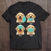 Funny Golden Retriever Dog How To Wear Mask SHIRT AA