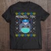 Meowzel Tov Ugly Hanukkah Sweater Cat Mask Chanukah Jewish SHIRT AA