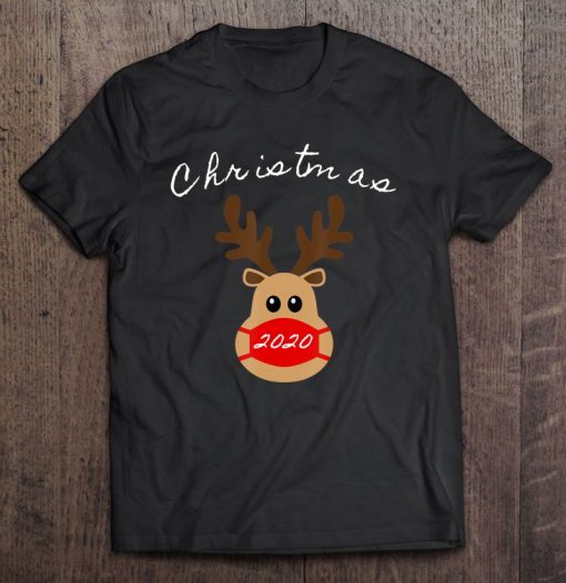 Reindeer With Face Mask Christmas SHIRT AA