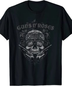 guns n8217 roses official skull guns bandanna t shirt t shirt AA