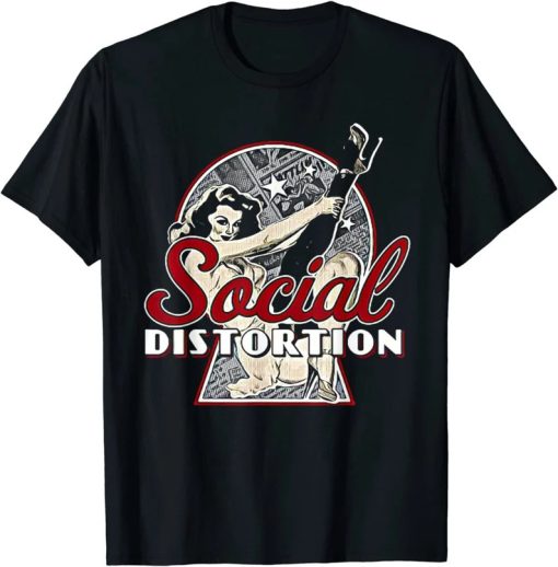 retro distortion distressed rock bands music legends gifts t shirt AA