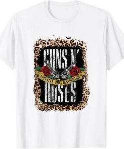 Roses Music Band Leopard Vintage Rock Style Rock n Roll T-Shirt AA