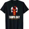 Tampa Bay Varsity Style Retro Football Skull T-Shirt AA