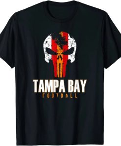 Tampa Bay Varsity Style Retro Football Skull T-Shirt AA