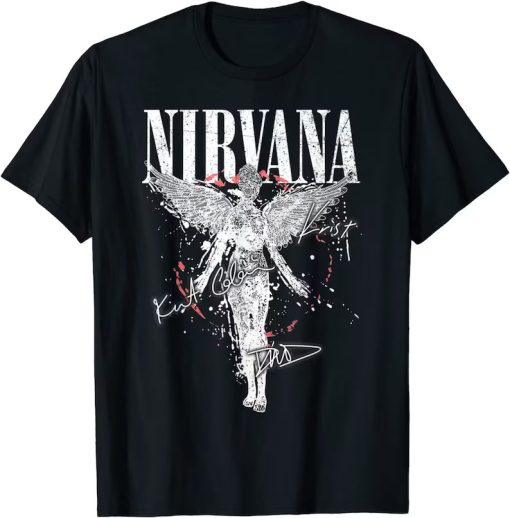 Vintage Angel Nirvanas Art Music Rock Band Legend 80s 90s T-Shirt AA