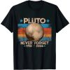 Vintage Never Forget Pluto Nerdy Astronomy Space T Shirt AA