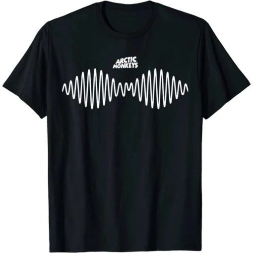 Vintage Rock 90s Heartbeat Sound Waves Monkeys T-Shirt AA